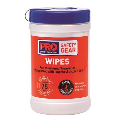 CW75: Isopropyl Wipes 75 Wipe Canister online Australia - Aj Safety