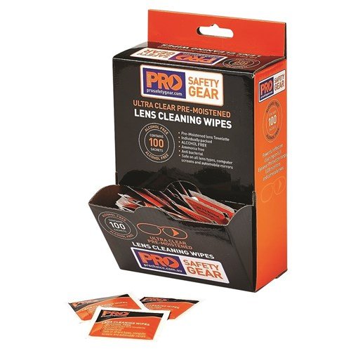 Pro Choice LC100AF Lens Cleaning Wipe - Alcohol Free 100 Pack online Australia - Aj Safety