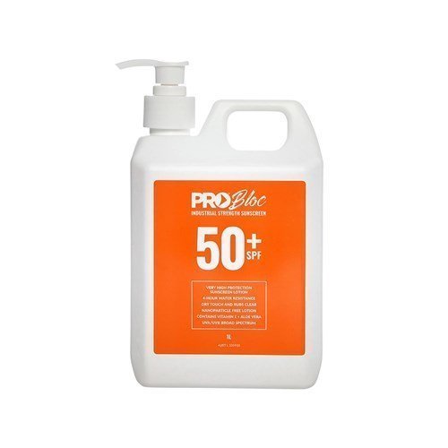 SS1-50: Probloc Spf 50 + Sunscreen 1l Pump Bottle online Australia - Aj Safety