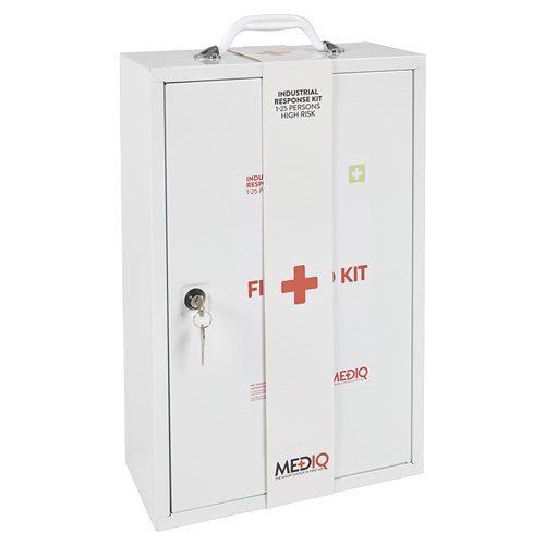 Essential Industrial Response First Aid Kit In Metal Wall Cabinet online Australia - Aj Safety