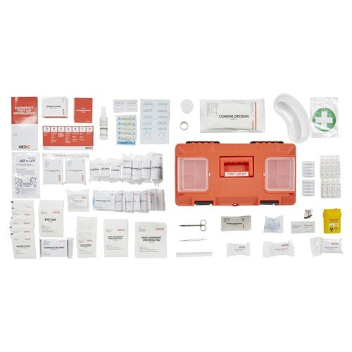 Essential Workplace Response First Aid Kit In Plastic Tackle Box online Australia - Aj Safety