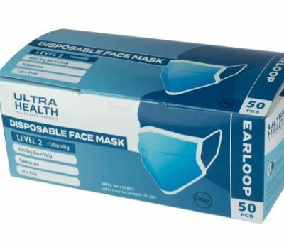 Ultra Health - Surgical Mask Level 2 Sub-micron online Australia - Aj Safety