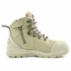 Bison XT Ankle Lace Up Zip Sided - Stone online Australia - Aj Safety