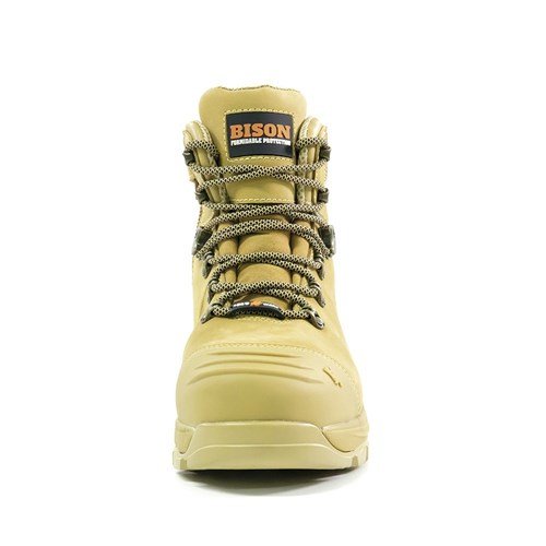 Bison XT Ankle Lace Up Zip Sided - Wheat online Australia - Aj Safety