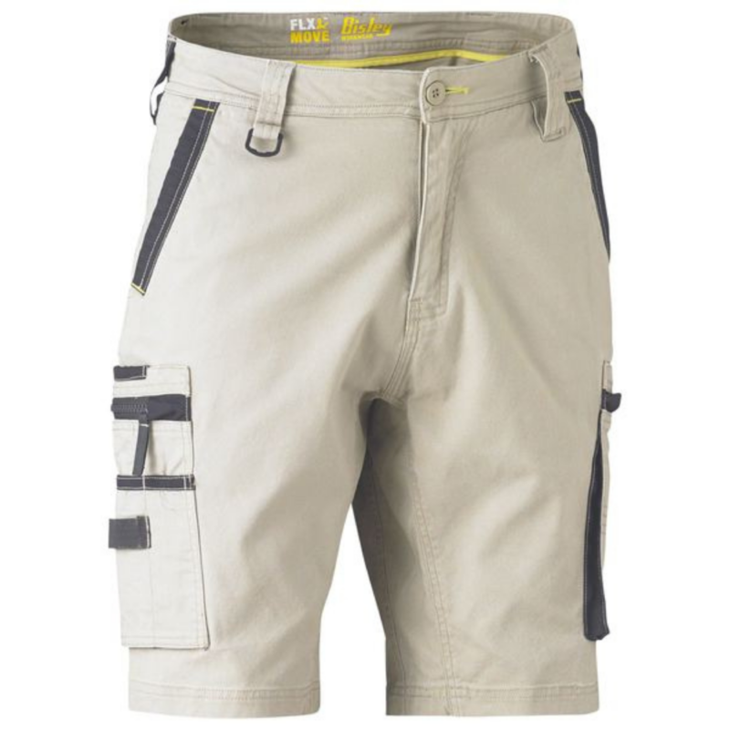 Bisley BSHC1330 – FLX & MOVE Stretch Utility Zip Cargo Short
