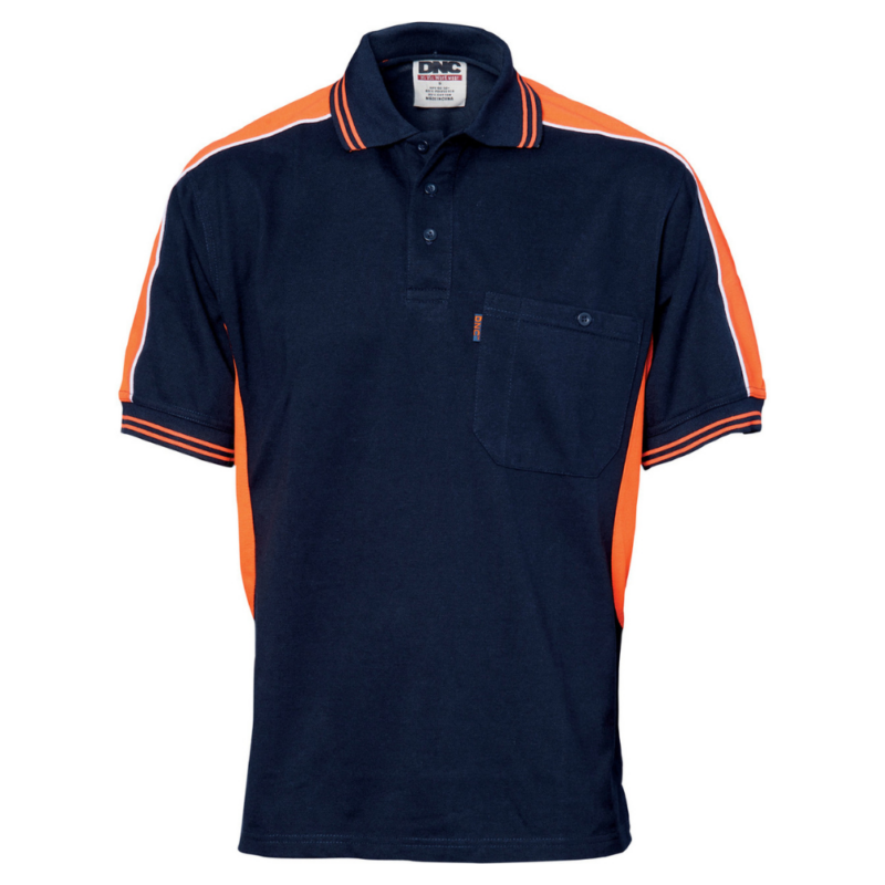 DNC 5214 - Polyester Cotton Panel Polo Shirt - Short Sleeve