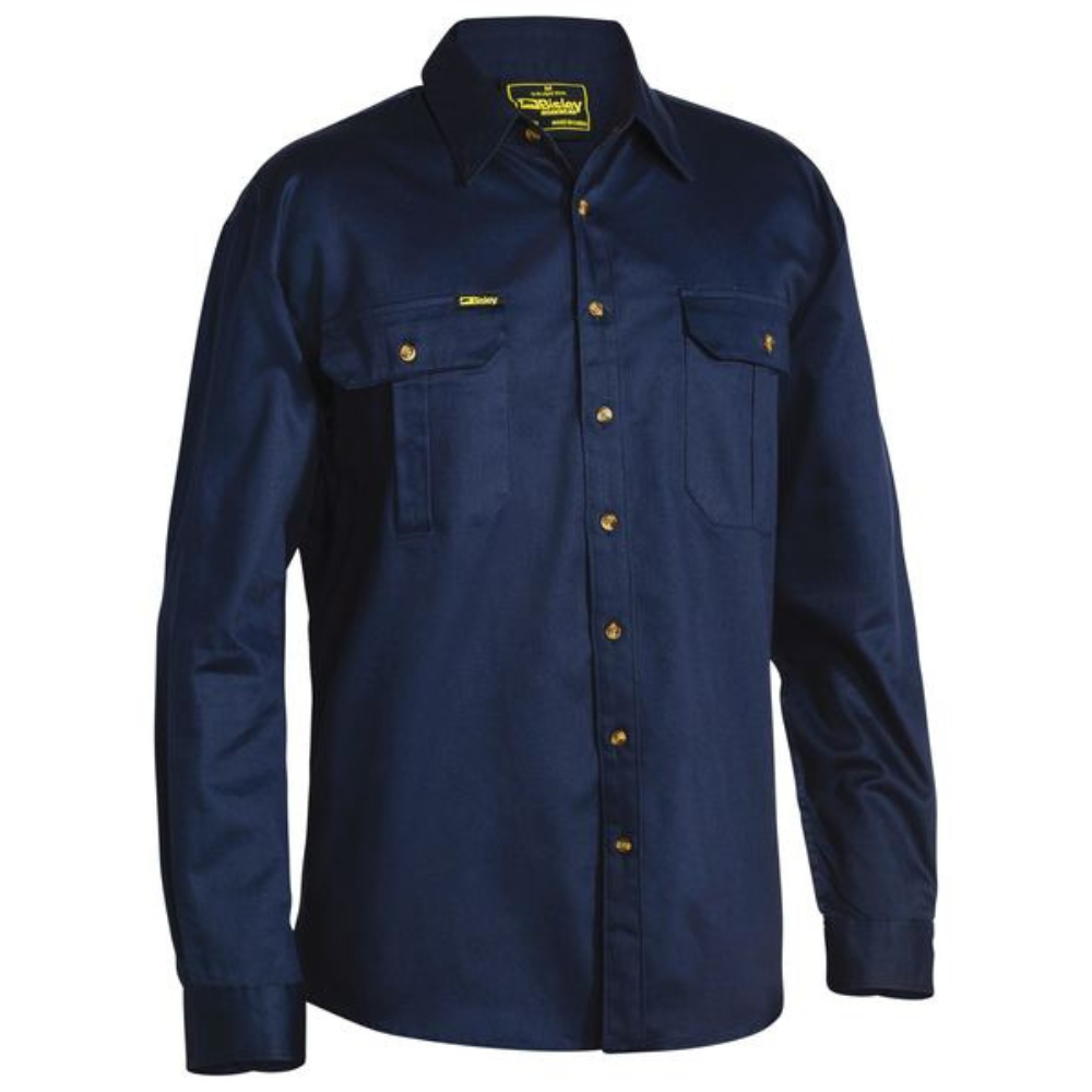 Bisley BS6433 - Original Cotton Drill Shirt - Long Sleeve online Australia - Aj Safety