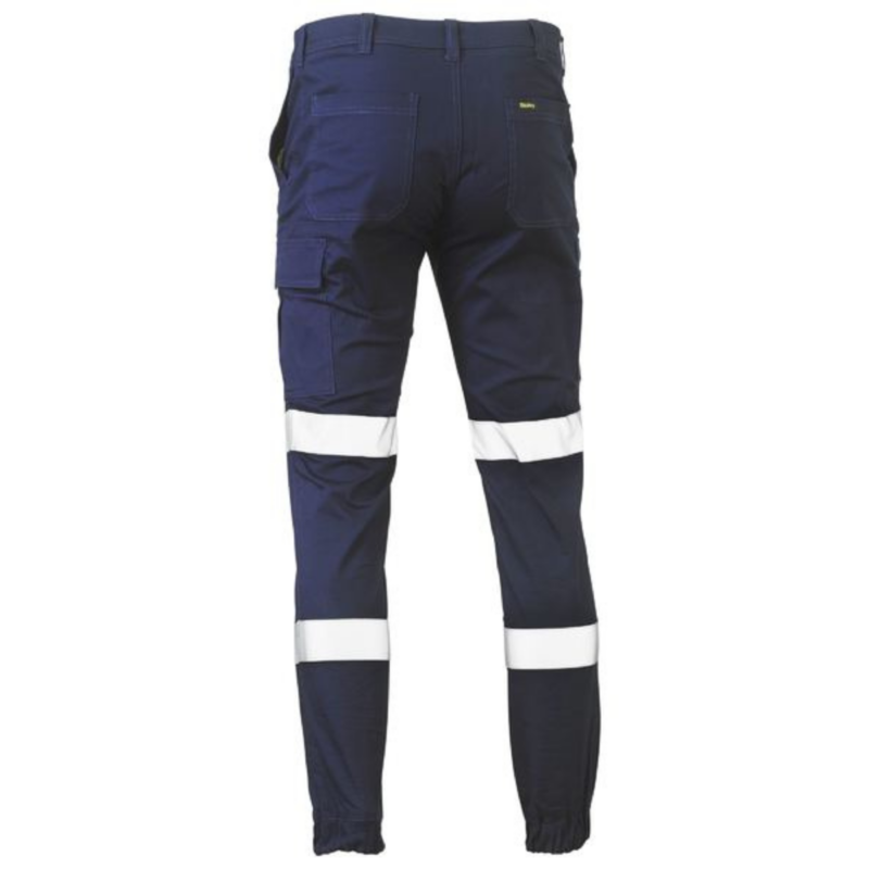 Bisley BPC6028T - Taped Biomotion Stretch Cotton Drill Cuffed Pants online Australia - Aj Safety