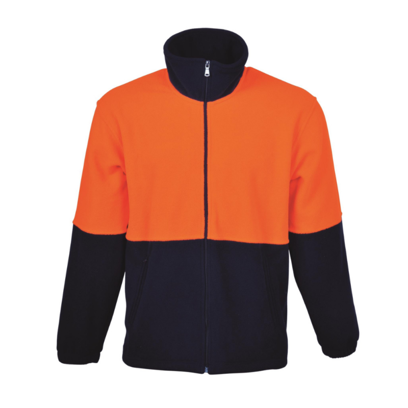 Bocini SJ1238 - Unisex Hi-Vis Full Zip Polar Fleece