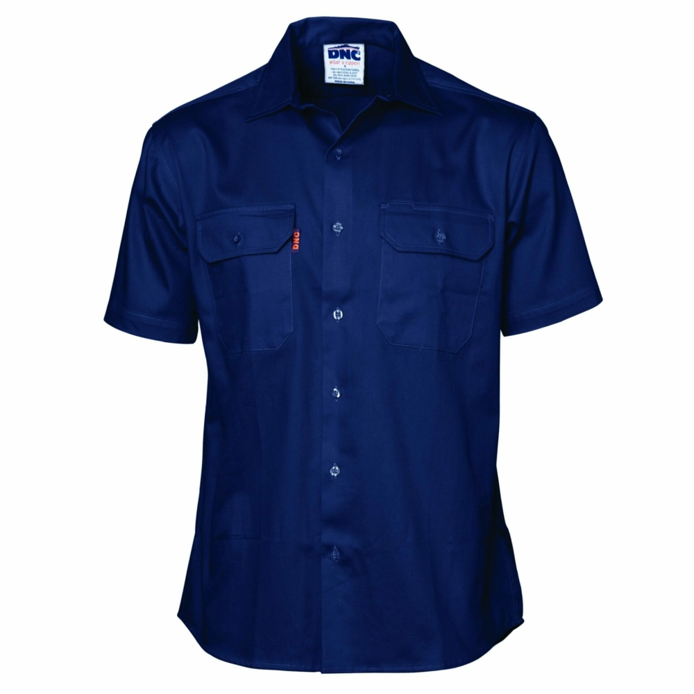 3207-Cotton Vented Short Sleeve Shirt online Australia - Aj Safety