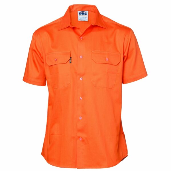 3207-Cotton Vented Short Sleeve Shirt online Australia - Aj Safety