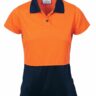 3897-Ladies Two Tone Hi Vis Polo Short/s online Australia - Aj Safety