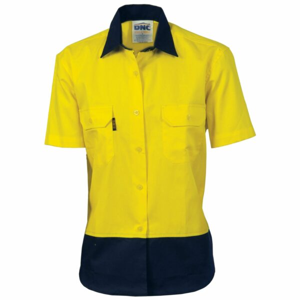 3931-Ladies Two Tone Cotton Drill Shirt online Australia - Aj Safety