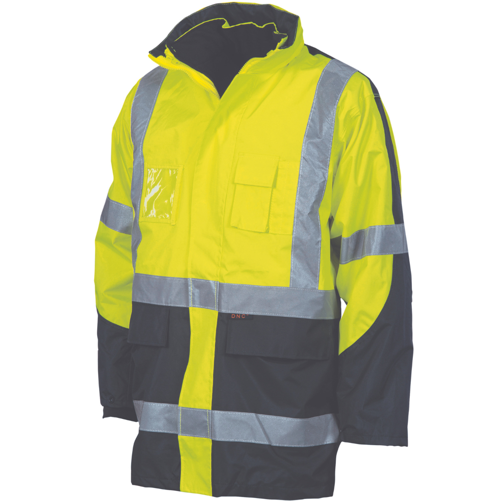 DNC Workwear 3998 Hi Vis D/N “6 in 1” Contrast Jacket online Australia - Aj Safety