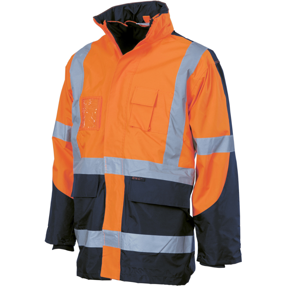 DNC Workwear 3998 Hi Vis D/N “6 in 1” Contrast Jacket online Australia - Aj Safety