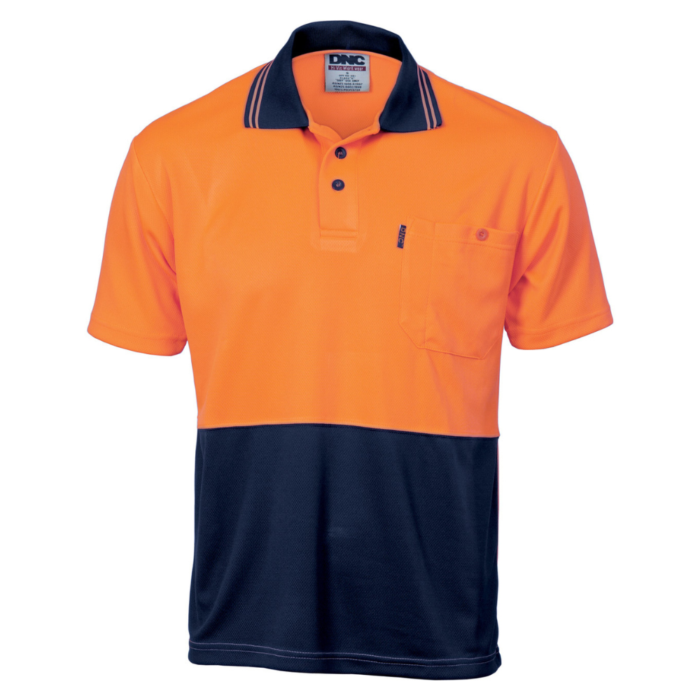 DNC 3811 - Hi Vis Two Tone Cool Breathe Polo Shirt - Short Sleeve