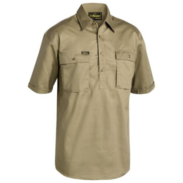 Bisley BSC1433 - Closed Front Cotton Drill Shirt online Australia - Aj Safety