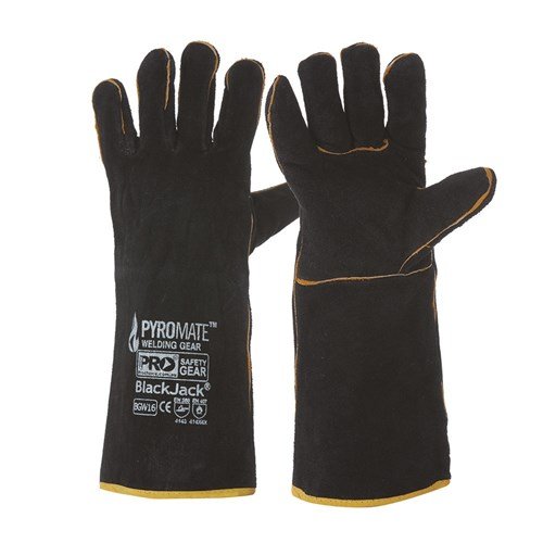 BGW16: Pyromate Black Jack Black & Gold Welding Glove online Australia - Aj Safety