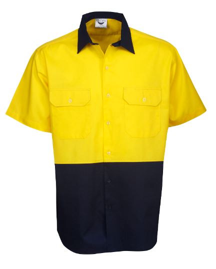 C82-Hi-vis 155 Gsm Cotton Twill Shirt online Australia - Aj Safety