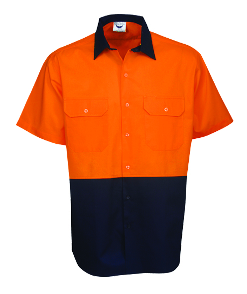C82-Hi-vis 155 Gsm Cotton Twill Shirt online Australia - Aj Safety
