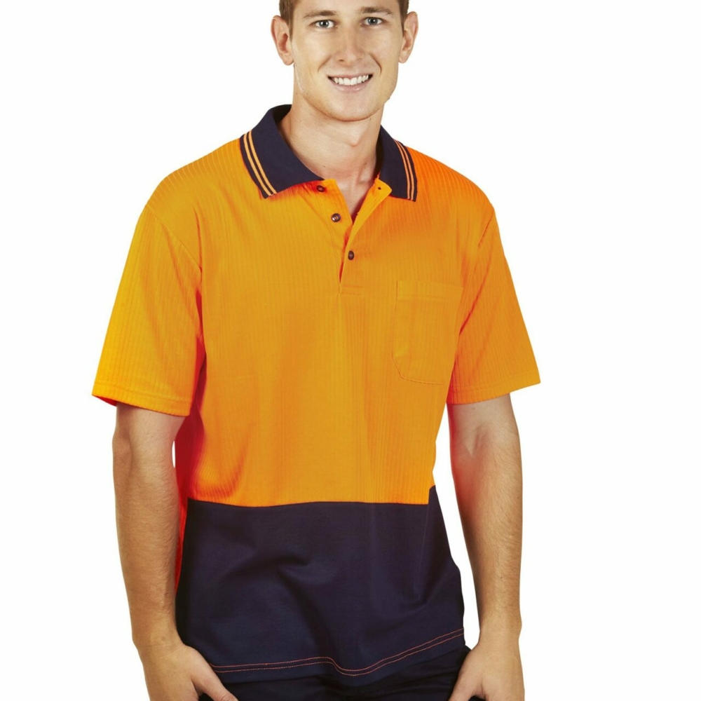 P72-Hi-vis Drop Needle Cotton Polo online Australia - Aj Safety