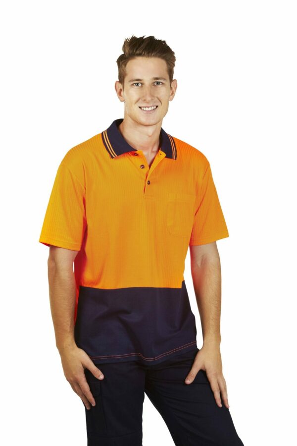 P72-Hi-vis Drop Needle Cotton Polo online Australia - Aj Safety