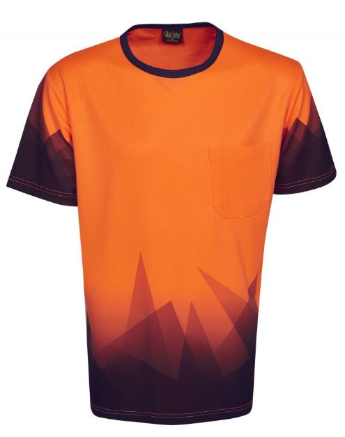 T85-Hi-vis Triangular Sublimation T-shirt online Australia - Aj Safety