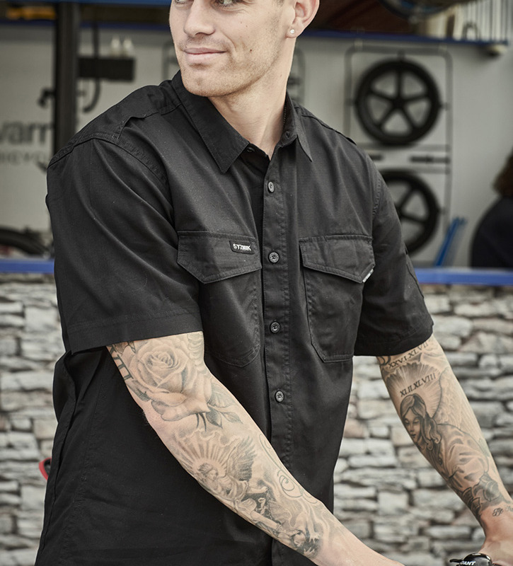 Syzmik Mens Rugged Cooling Short Sleeve Shirt ZW405 online Australia - Aj Safety