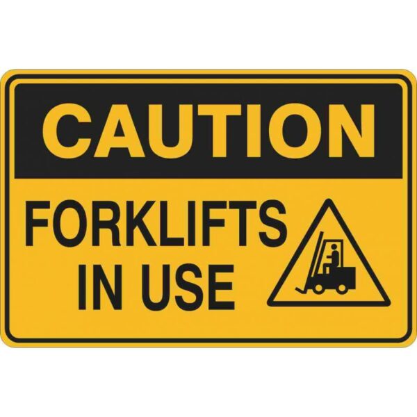 Caution Forklifts In Use online Australia - Aj Safety