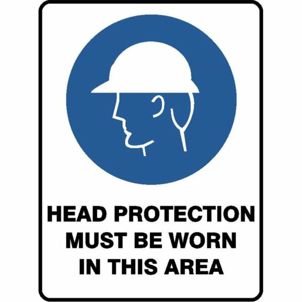 Mandatory Head Protection Must Be Worn online Australia - Aj Safety
