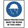 Mandatory Head Protection Must Be Worn online Australia - Aj Safety