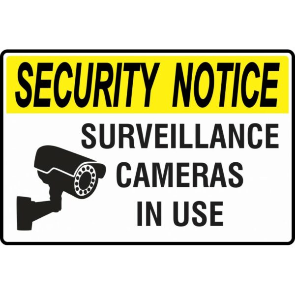 Security Notice Surveillance Cams online Australia - Aj Safety