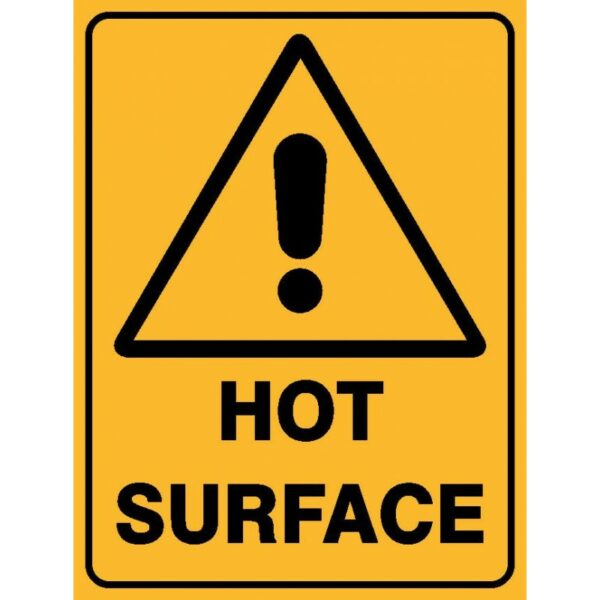 Warning Hot Surface Sign online Australia - Aj Safety