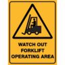 Warning Watch Out Forklift Operating Area online Australia - Aj Safety