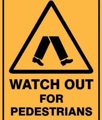 Warning Watch Out For Pedestrians online Australia - Aj Safety