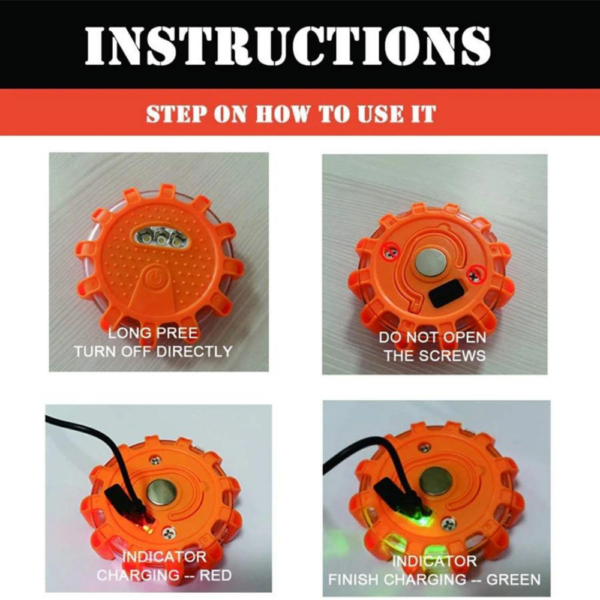 LED Road Flare – Orange - USB Rechargeable - 3 Pack online Australia - Aj Safety