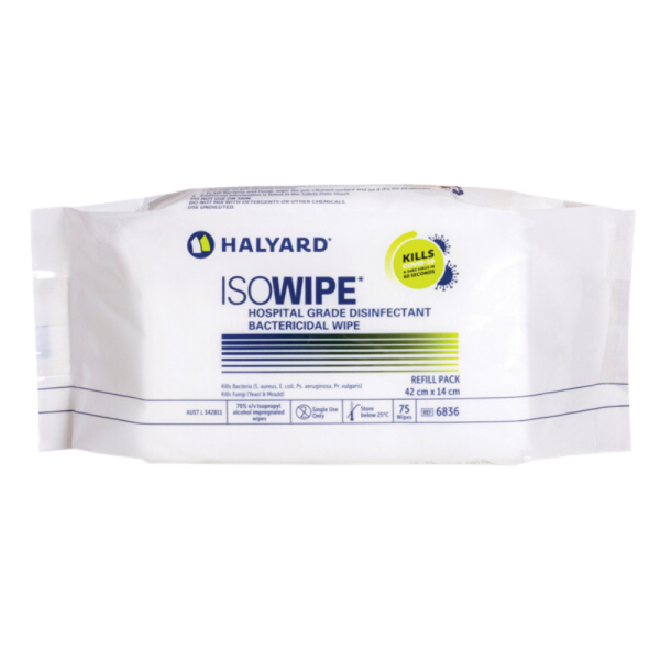 Halyard ISOWIPE Bactericidal Wipe (Refill Pack) online Australia - Aj Safety