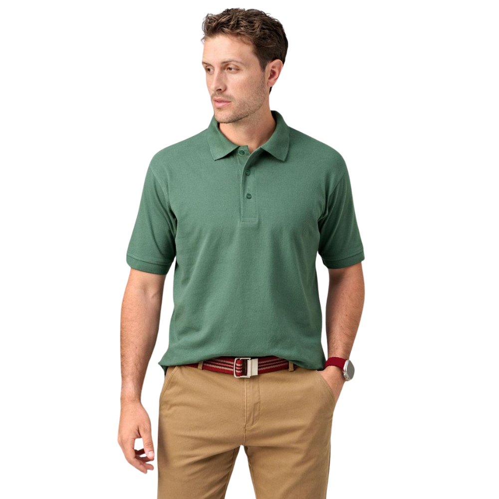 Winning Spirit PS55 - Men's Cotton Stretch Short Sleeve Polo