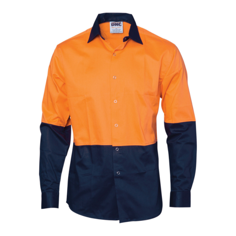 DNC 3942 - Hi Vis Cool Breeze Food Industry Cotton Shirt - Long Sleeve
