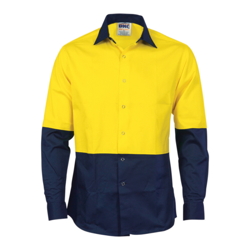 DNC 3942 - Hi Vis Cool Breeze Food Industry Cotton Shirt - Long Sleeve online Australia - Aj Safety