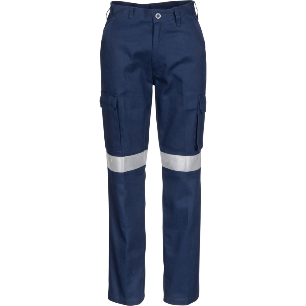 DNC 3323 Ladies Cotton Drill Cargo Pants with 3M Reflective Tape