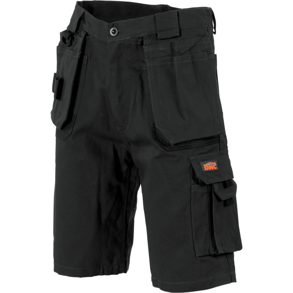 DNC 3336 Duratex Cotton Duck Weave Tradies Cargo Shorts - with twin holster tool pocket