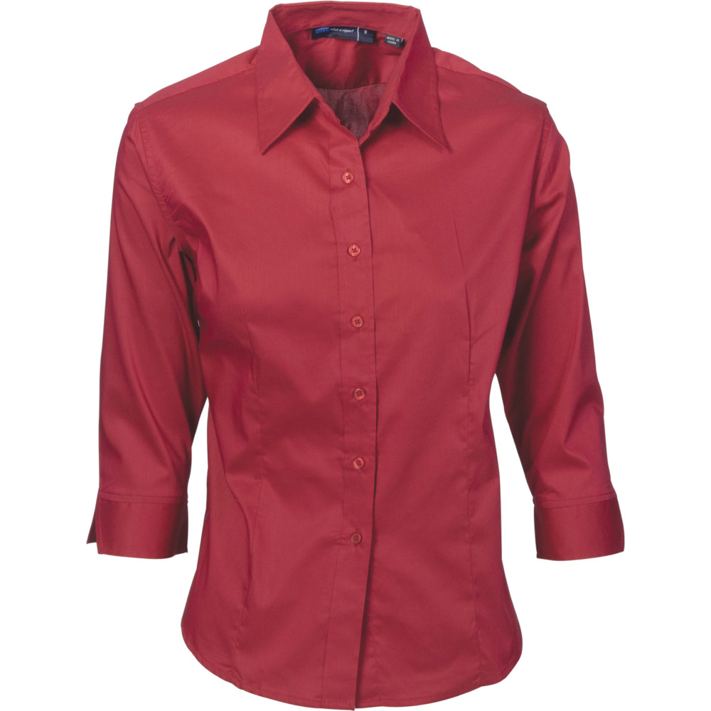 DNC 4232 Ladies Premier Stretch Poplin Business Shirts - 3/4 Sleeve online Australia - Aj Safety