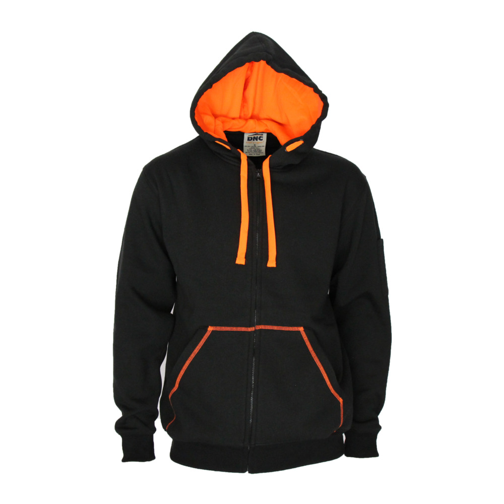 DNC 5424 Full zip Super Brushed Fleece Hoodie