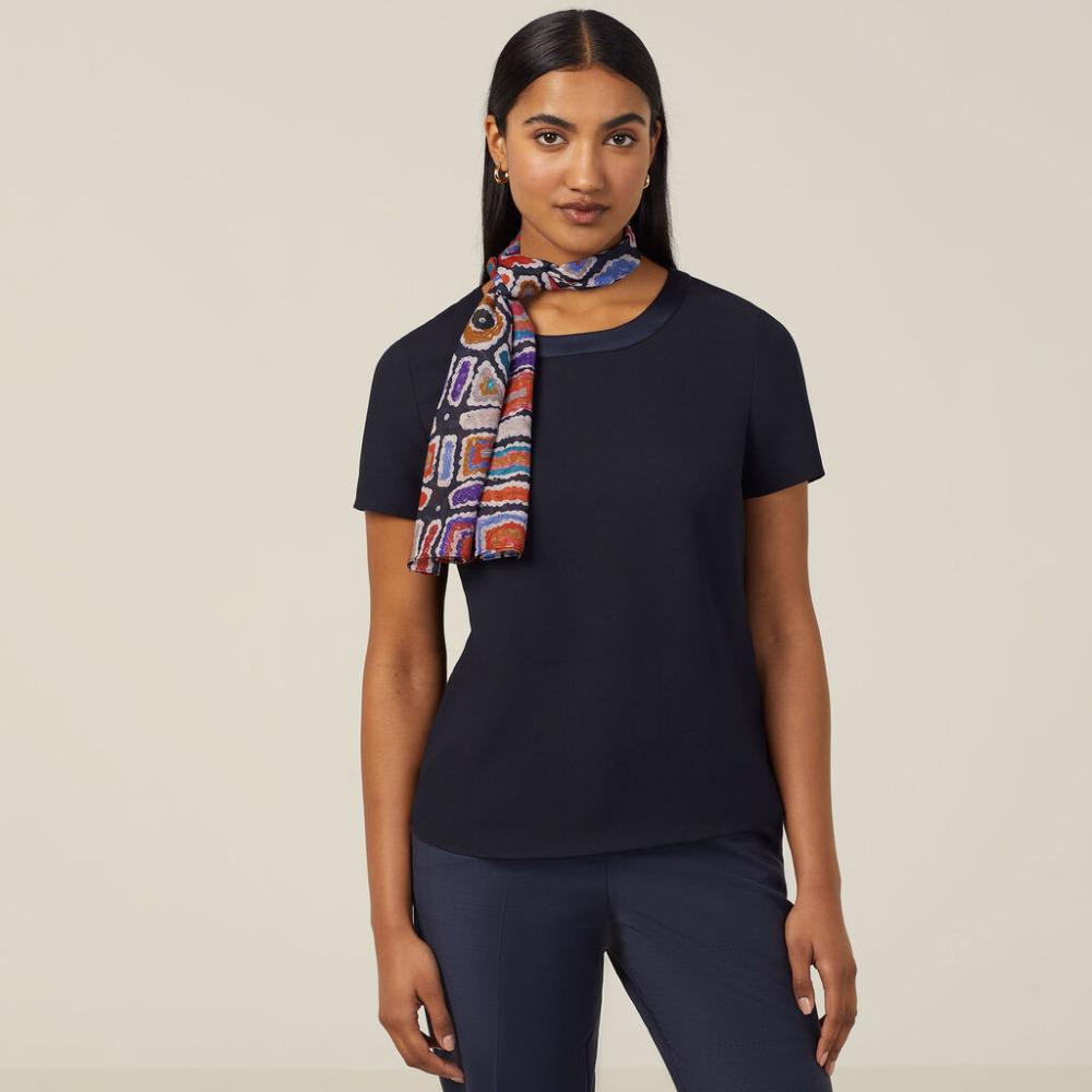 NNT CATKEQ Water Dream Indigenous Print Chiffon Lightweight Scarf online Australia - Aj Safety