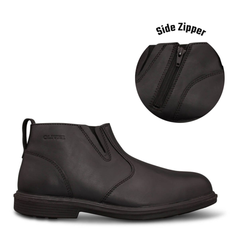 Oliver 38265 Black Zip Side Boot