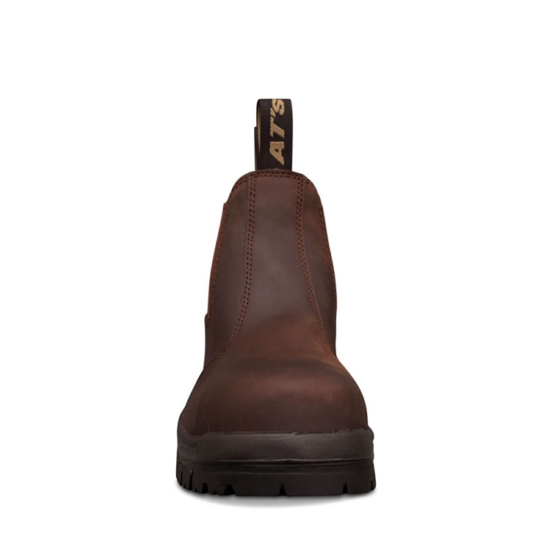 Oliver 45627 Brown Elastic Sided Boot online Australia - Aj Safety
