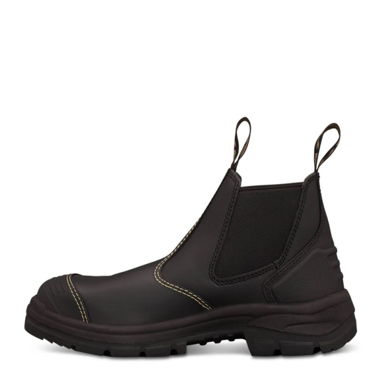 Oliver 55320 Black Elastic Sided Boot online Australia - Aj Safety