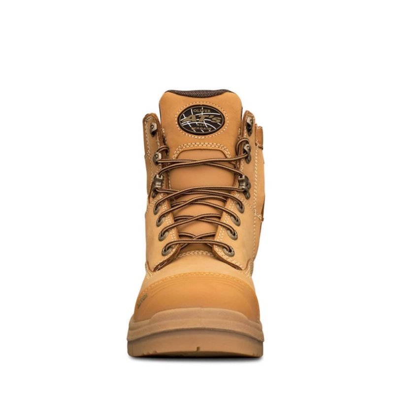 Oliver 55332Z 150mm Wheat Zip Sided Boot online Australia - Aj Safety