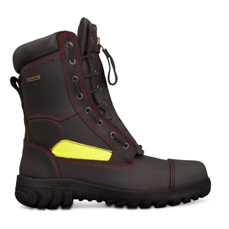 Oliver 66495 230mm Lace Up Structural Firefighters Boot with flame retardant leather, composite safety toe and heat resistant sole